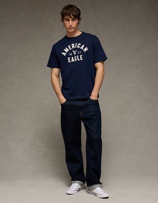 AE Standard Fit Graphic T-Shirt - Navy