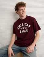 AE Standard Fit Graphic T-Shirt - Burgundy