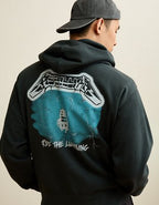 AE Standard Fit Metallica Graphic Hoodie - Washed Black
