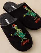 AE Grinch Corduroy Slipper - Black