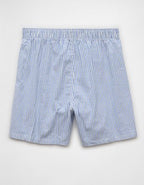 AEO Men's Striped Stretch Boxer Short - Blue