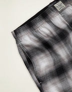 AEO Men's Flannel Pocket Boxer Short - Black Charcoal