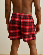 AEO Plaid Stretch Pocket Boxer Short - Red Beam