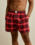 AEO Plaid Stretch Pocket Boxer Short - Red Beam