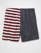 AEO Men's USA Stars & Stripes Stretch Boxer Short - Navy