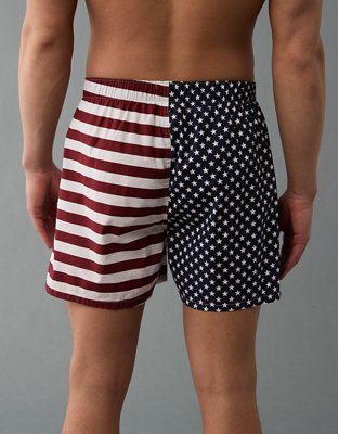 AEO Men's USA Stars & Stripes Stretch Boxer Short - Navy