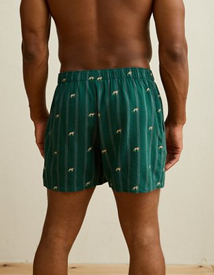 AEO Men's Flannel Pocket Boxer Short - Pine