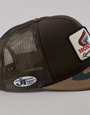 AE Honda Racing Trucker Hat - Camo Green