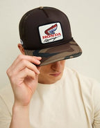 AE Honda Racing Trucker Hat - Camo Green