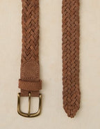 AE Braided Suede Belt - Dark Tan