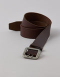 AE Double-Prong Leather Belt - Dark Brown