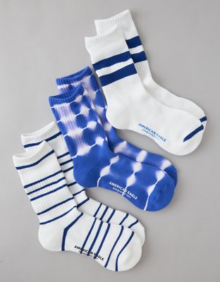 AE Crew Socks 3-Pack - Blue