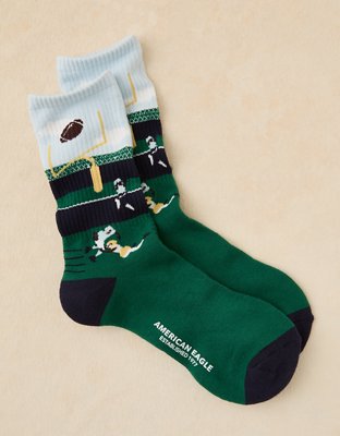 AE Graphic Crew Socks - Rally Green