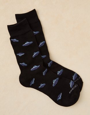 AE Classic Graphic Crew Socks - Black