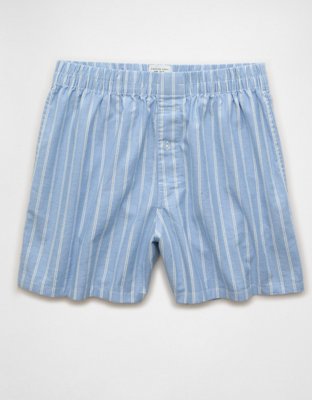 AEO Men's Poplin Classic Pocket Boxer Short - Bright Blue