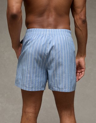 AEO Men's Poplin Classic Pocket Boxer Short - Bright Blue