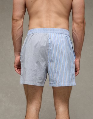 AEO Men's Poplin Classic Pocket Boxer Short - Blue Haven