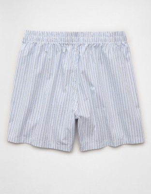 AEO Men's Poplin Classic Pocket Boxer Short - Light Blue