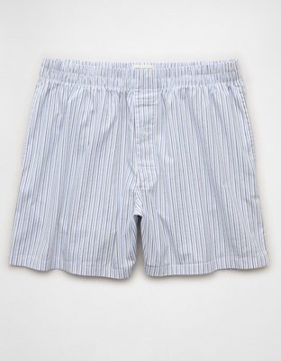 AEO Men's Poplin Classic Pocket Boxer Short - Light Blue