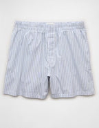 AEO Men's Poplin Classic Pocket Boxer Short - Light Blue