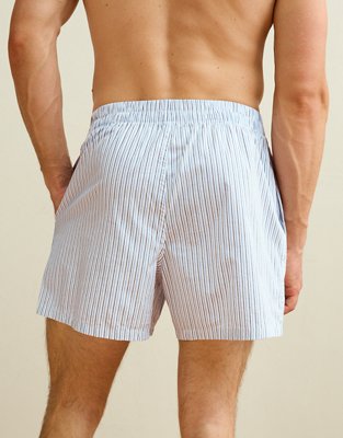 AEO Men's Poplin Classic Pocket Boxer Short - Light Blue