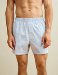 AEO Men's Poplin Classic Pocket Boxer Short - Light Blue