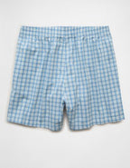 AEO Men's Poplin Plaid Classic Pocket Boxer Short - Blue Vibe