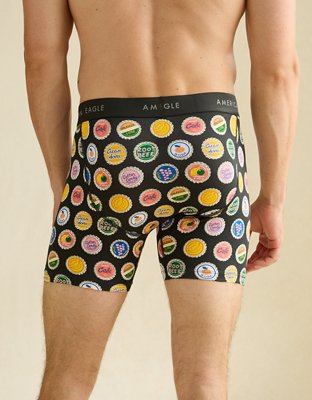 AEO Men's Drinks 6" Classic Boxer Brief - Black Charcoal