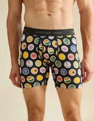 AEO Men's Drinks 6" Classic Boxer Brief - Black Charcoal