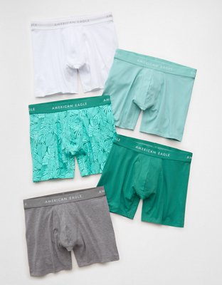 AEO Men's 6" Classic Cotton Boxer Brief 5-Pack - Multi