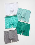 AEO Men's 6" Classic Cotton Boxer Brief 5-Pack - Multi