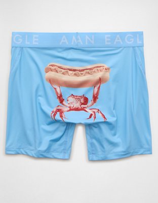 AEO Men's Food 6" Flex Boxer Brief - Ocean Sky