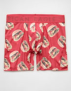 AEO Men's Food 6" Flex Boxer Brief - Red Sand