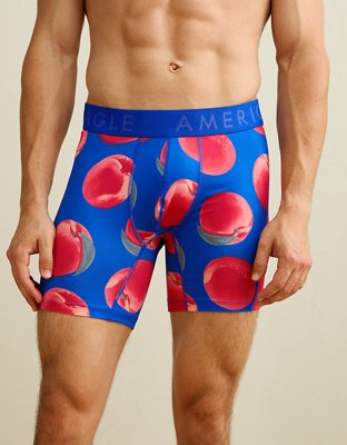 AEO Men's Food 6" Flex Boxer Brief - Cobalt Blue