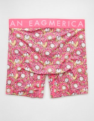 AEO Men's Food 6" Flex Boxer Brief - Pink Infusion