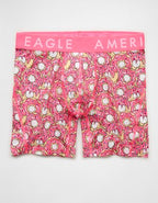 AEO Men's Food 6" Flex Boxer Brief - Pink Infusion