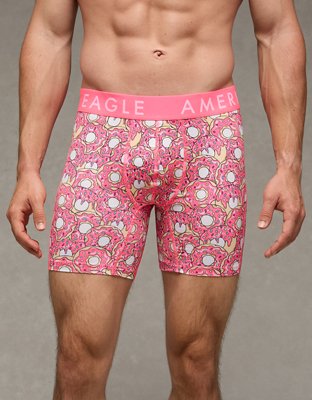 AEO Men's Food 6" Flex Boxer Brief - Pink Infusion
