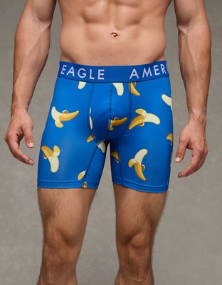 AEO Men's Food 6" Flex Boxer Brief - Cobalt