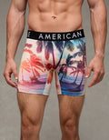 AEO Men's Tropical 6" Flex Boxer Brief - Blue