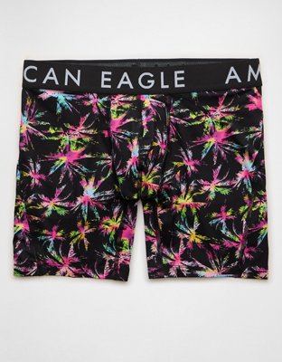 AEO Men's Burst 6" Flex Boxer Brief - Black Magic