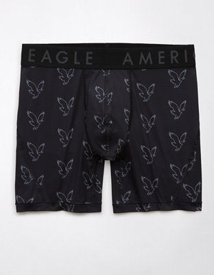 AEO Men's Eagle 6" Flex Boxer Brief - Black