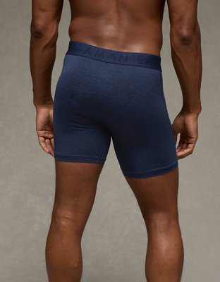 AEO Men's Space Dye 6" Flex Boxer Brief - Midnight Blue