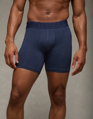 AEO Men's Space Dye 6" Flex Boxer Brief - Midnight Blue