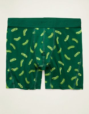 AEO Men's Food 6" Ultra Soft Boxer Brief - Green