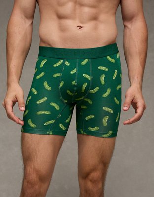 AEO Men's Food 6" Ultra Soft Boxer Brief - Green