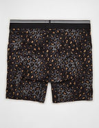 AEO Men's Leopard Print 6" Ultra Soft Boxer Brief - Charcoal Ash