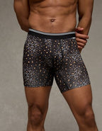 AEO Men's Leopard Print 6" Ultra Soft Boxer Brief - Charcoal Ash