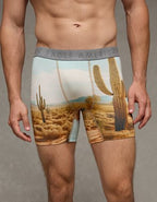 AEO Men's Photoreal 6" Ultra Soft Boxer Brief - Skyline Blue