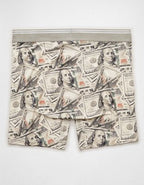 AEO Men's Dollar Bills 6" Ultra Soft Boxer Brief - Cream