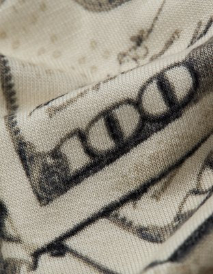 AEO Men's Dollar Bills 6" Ultra Soft Boxer Brief - Cream